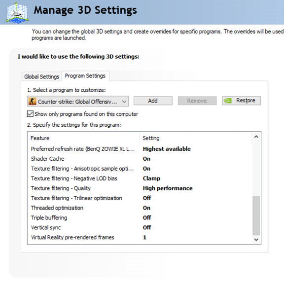 NVIDIA Video Settings for FPS Boost 3