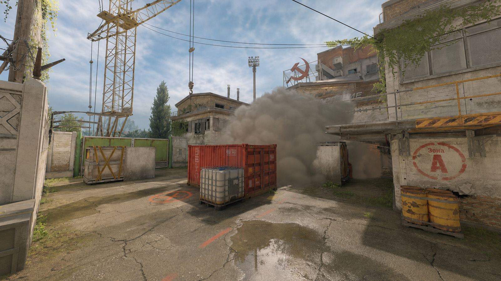 CS2 Cache A-site execute with smoke blocking a rotation angle