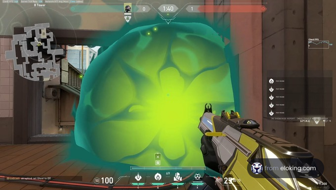 Player using a tactical ability in a first-person shooter game