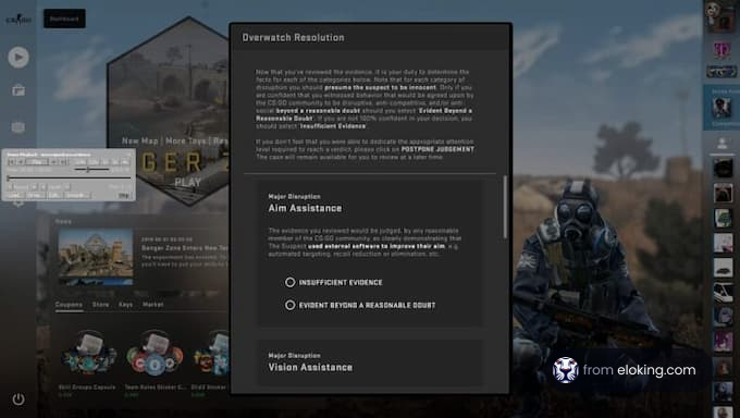 A screenshot of the Overwatch Resolution message