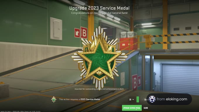2023 service medal upgrade in a video game