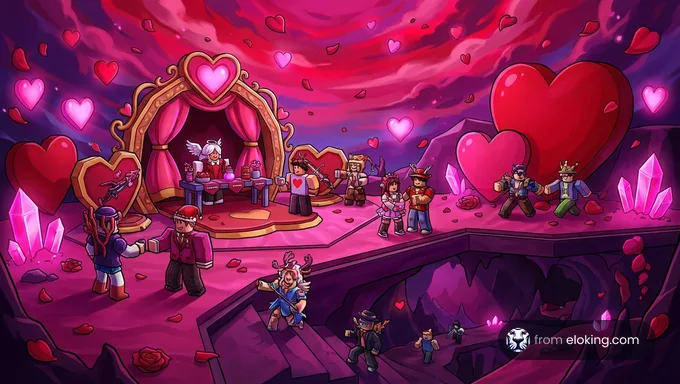 A player catching the special Lovesick Guppy fish during the Valentine's event.