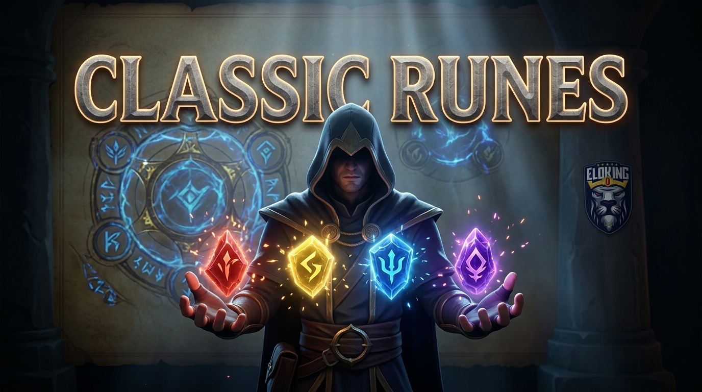 Wie Marks, Seals, Glyphs, Quintessences und Rune Seiten in League Classic 2026 funktionieren