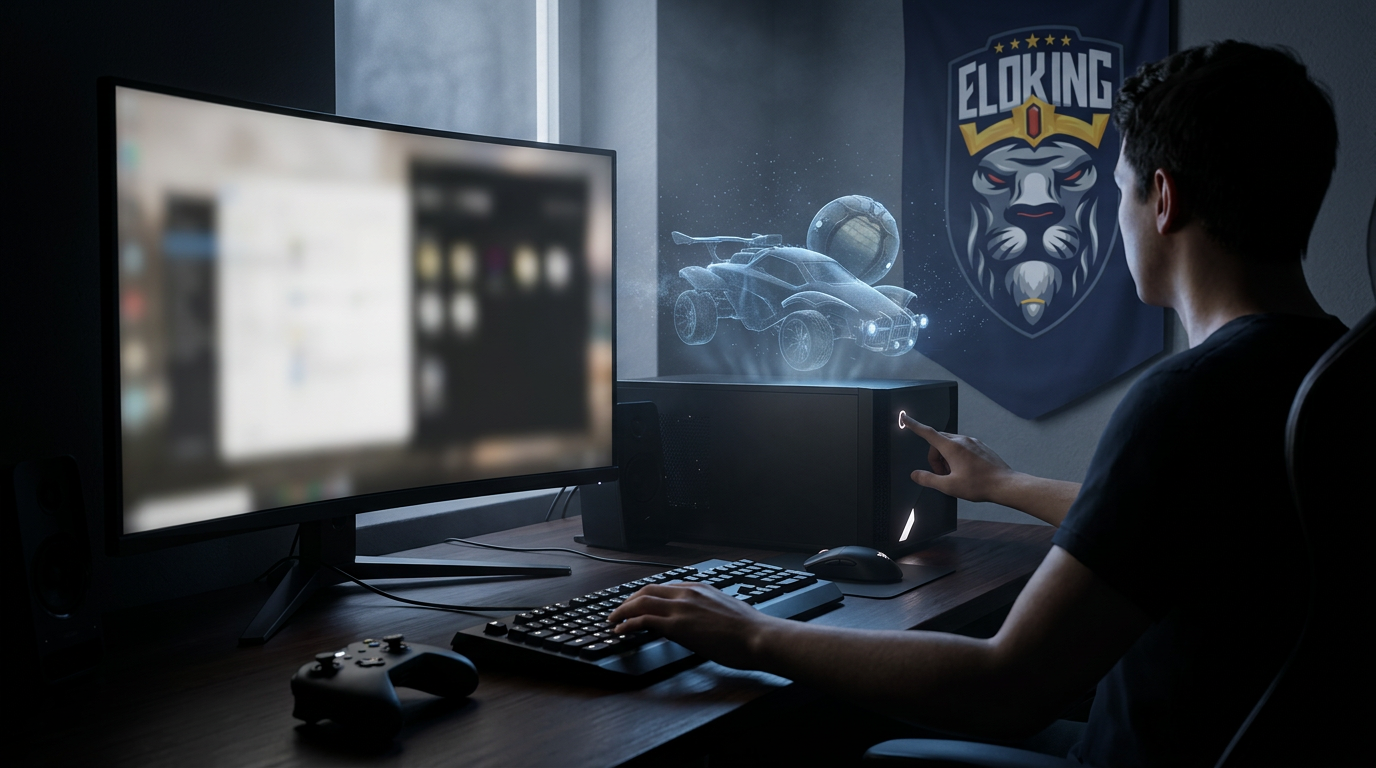 Player at a desk restarting Steam before a ranked test