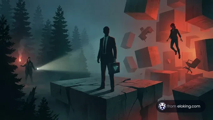 Remedy Entertainment studio headquarters with Alan Wake and Control game artwork.