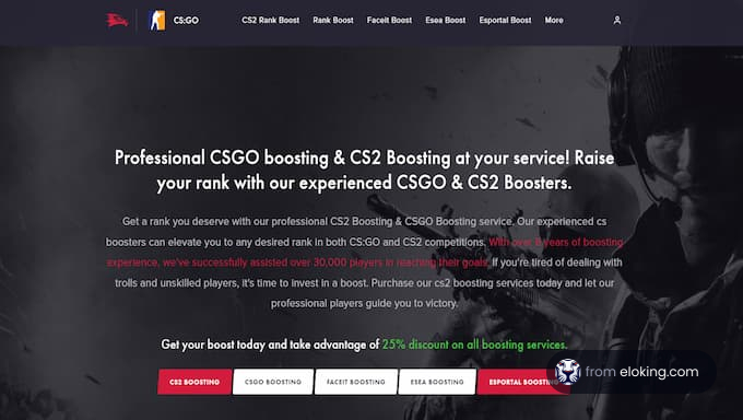 BoostCSGO's CS2 home page