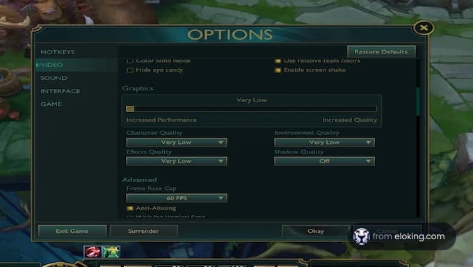 Here's how to cap your FPS in LoL's video settings