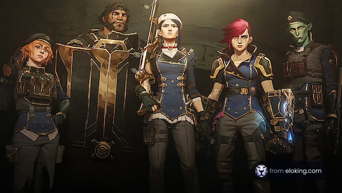 Group of diverse characters in a fantasy action-adventure game.