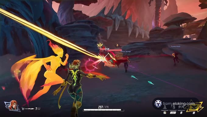 A thrilling action scene from a vibrant game featuring dynamic character abilities.