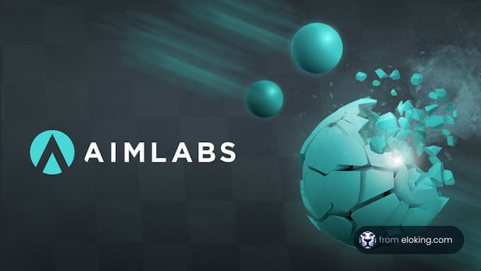 Aimlabs logo with breaking sphere
