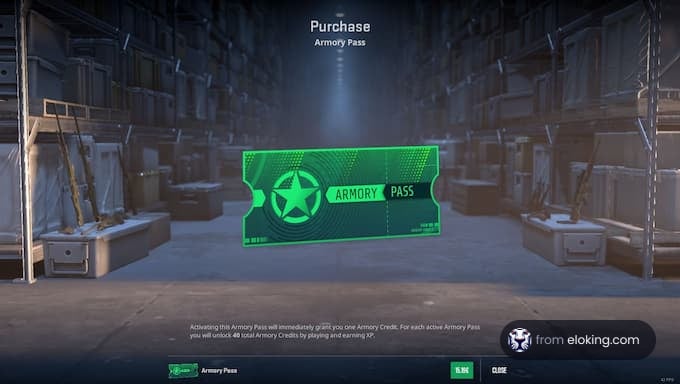 Armory Pass Purchase Screen