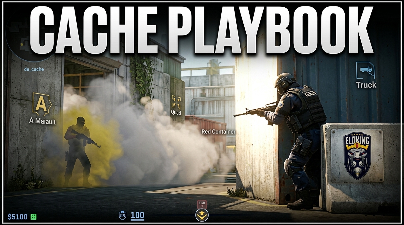 Cómo jugar CS2 Cache: Llamados, Smokes, Posiciones y Consejos de Premier