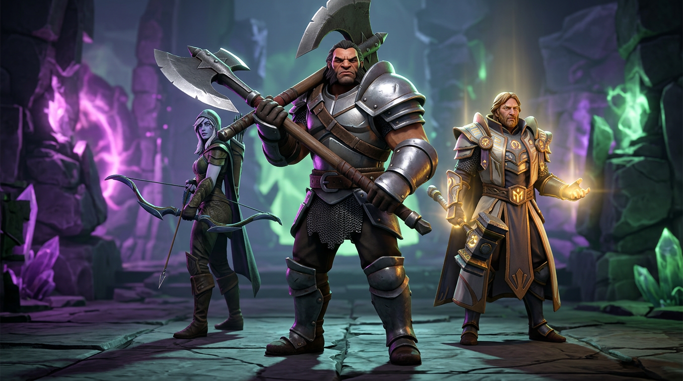 Dota 2 选draft场景,聚焦于位置英雄且无文字