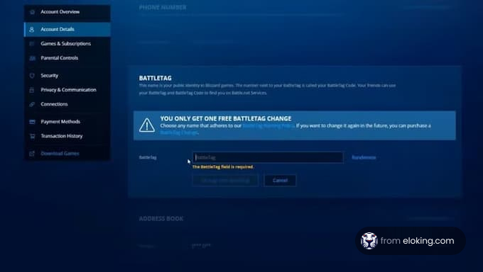Warning about free BattleTag change