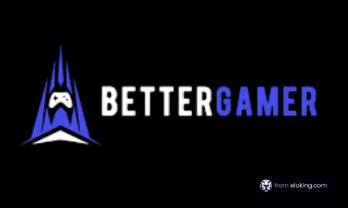 Logo of BetterGamer with blue mountain and white text