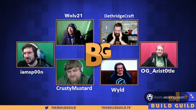 Members of the Build Guild gaming group engaged in an interactive live stream