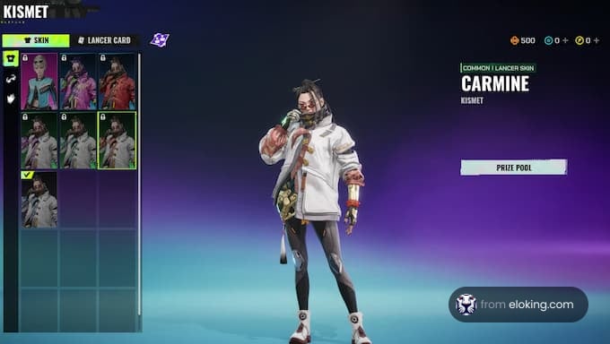 Carmine in Kismet skin from the Lancer character selection