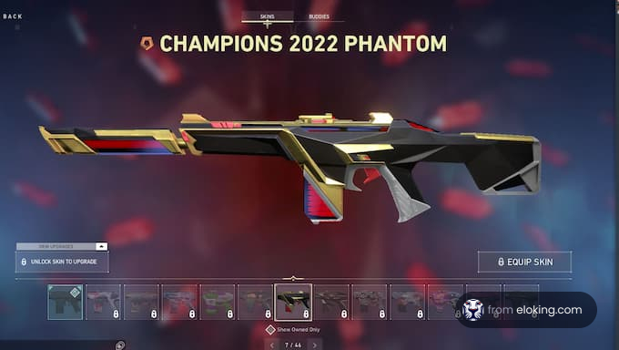 Champions 2022 Phantom skin in a game interface