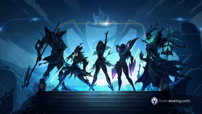 Champions gathered in a victorious pose