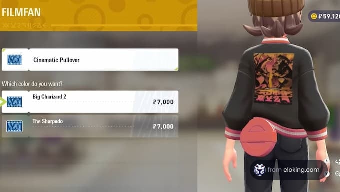 Cinematic pullover with color options for Big Charizard 2 and The Sharpedo.