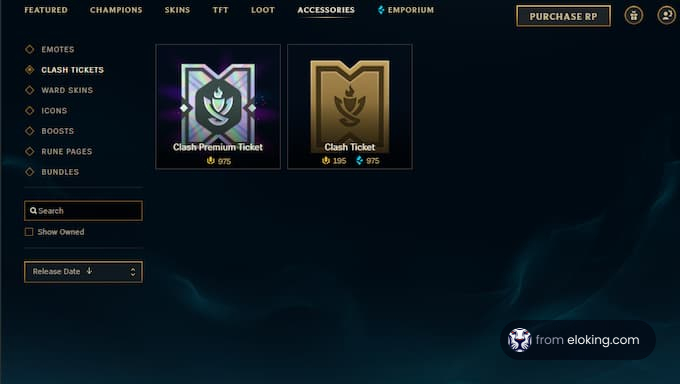 Overview of Clash Premium Ticket and Clash Ticket in League of Legends