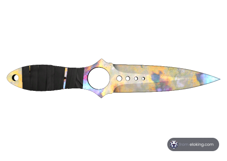 Colorful abstract pattern on a knife