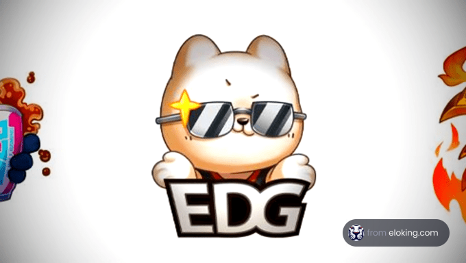 Cool cat with sunglasses holding a newspaper labeled 'EDG'