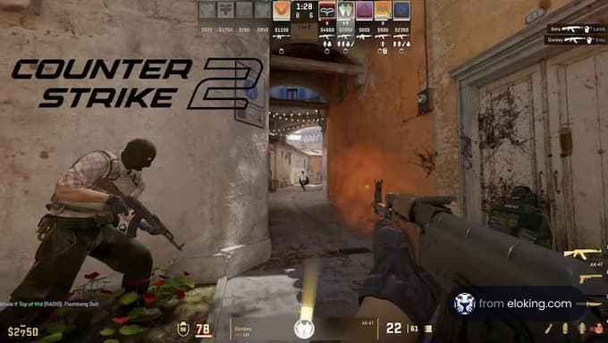 Gameplay action in Counter Strike 2