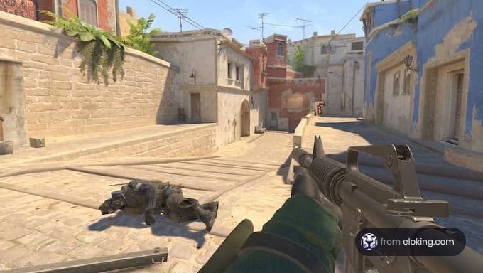 Counter-Strike gameplay in an urban scenario