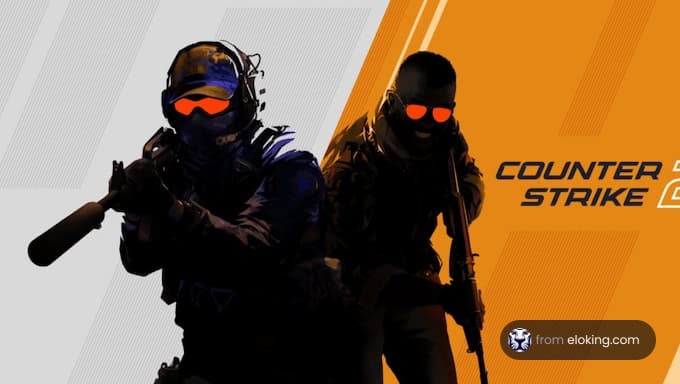 Two Counter-Strike characters in action