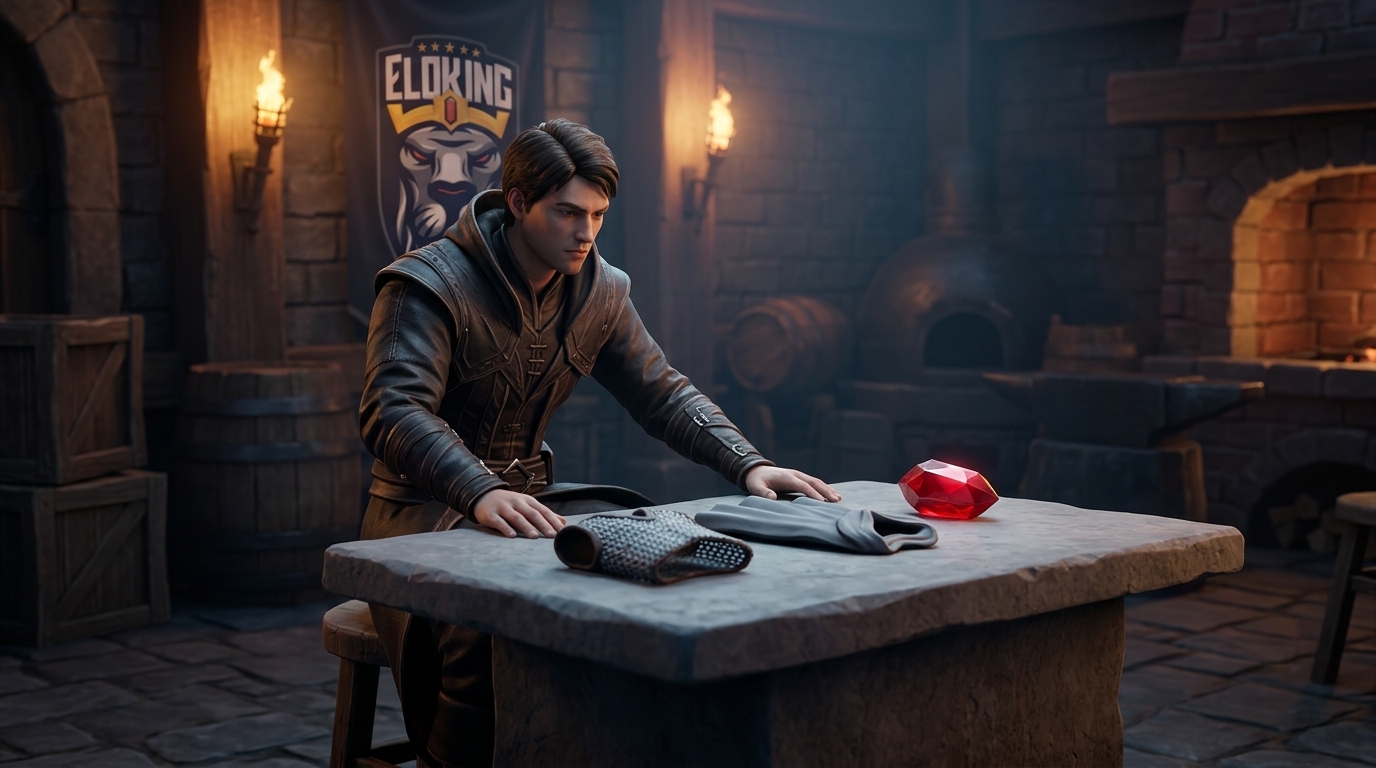A summoner choosing blank armor and magic resist gear
