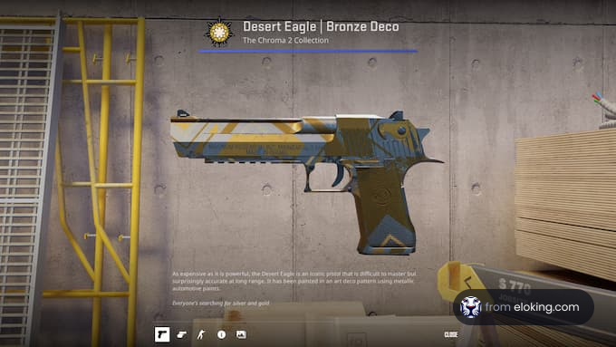 Desert Eagle Bronze Deco from the Chroma 2 Collection in a video game