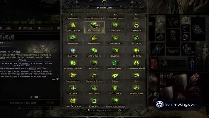 Dexterity Gems Guide in Diablo 4 with various attributes