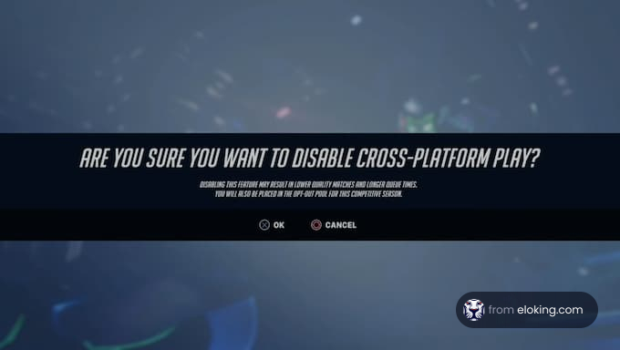 Are you sure you want to disable cross-platform play?