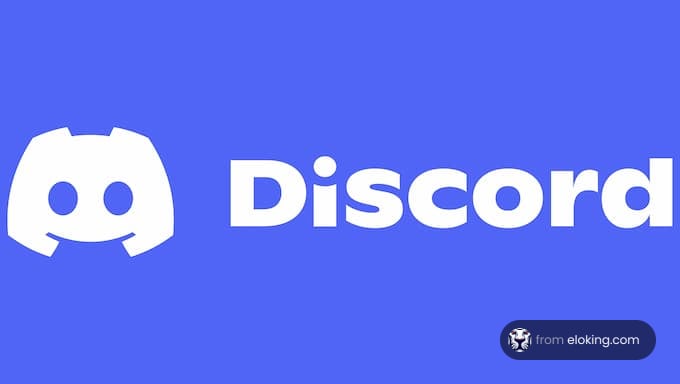 Logo de Discord sur un fond bleu