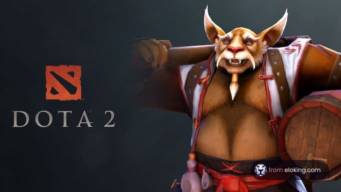 A character from Dota 2 having fun and showcasing a vibrant lifestyle