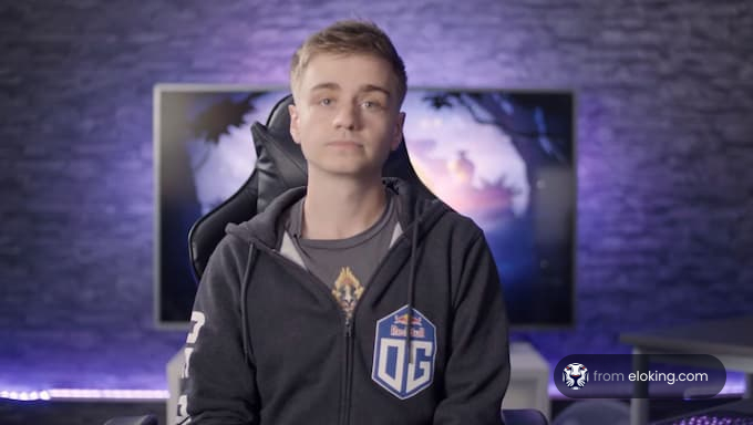 A Dota 2 esports player during an interview