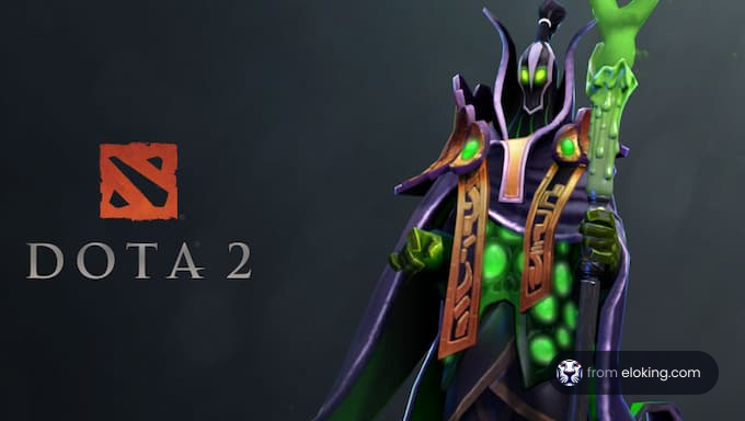 Rubick character from Dota 2 artwork