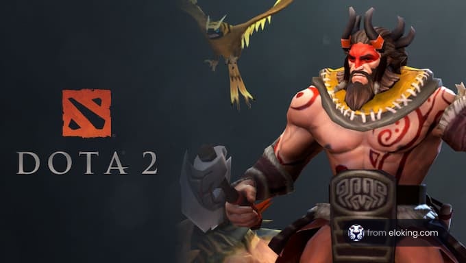 Dota 2 character ready for battle