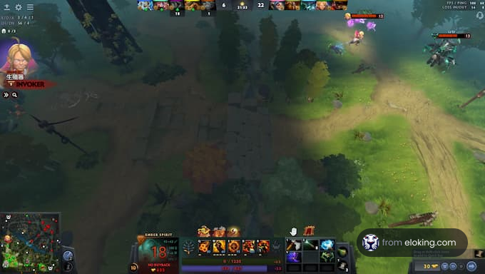 Dota 2 gameplay showing heroes in a battle