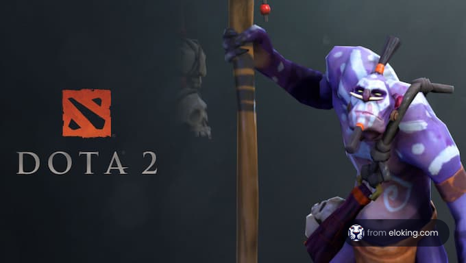 Dota 2 character illustration featuring a unique figure