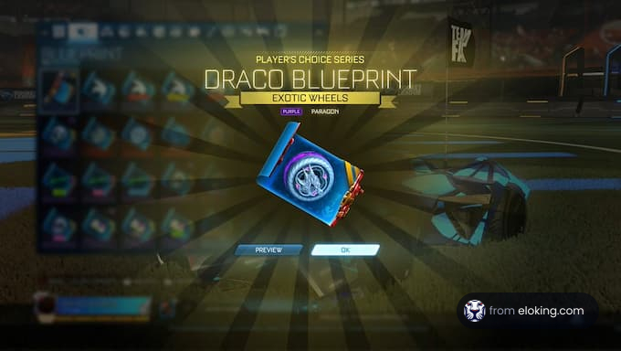 Screenshot of Draco Blueprint for exotic wheels in video game interface