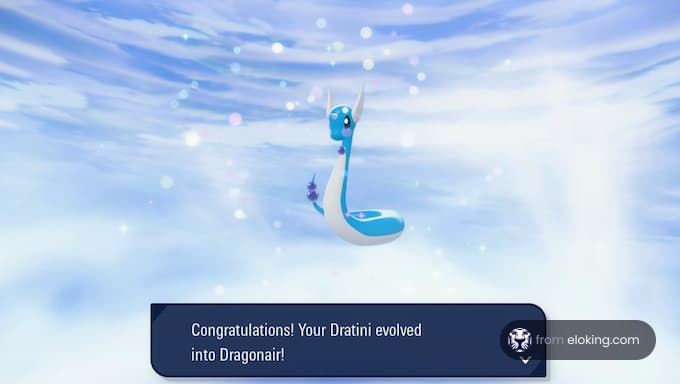 Congratulations! Your Dratini evolved into Dragonair!