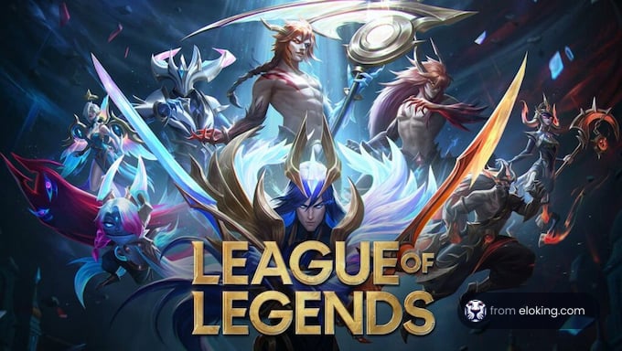 Artistic depiction of dynamic characters from League of Legends