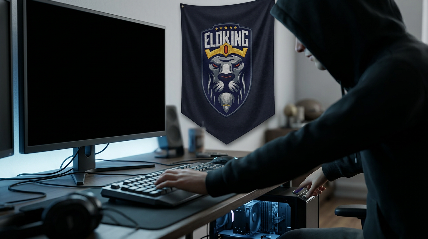 Player restarting a gaming PC after a failed login