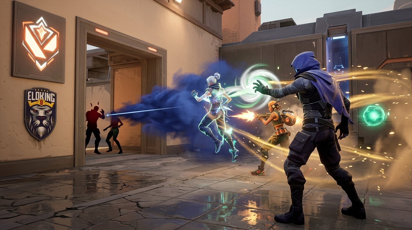 VALORANT team push with a controller supporting allies