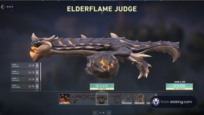 Elderflame Judge skin Valorant spēlē