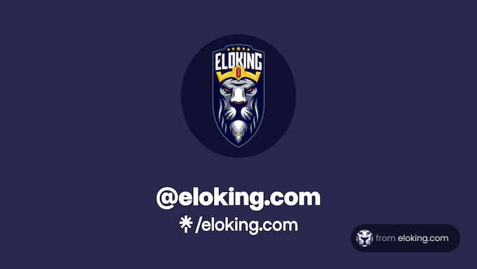 Eloking.com lion logo on a dark purple background