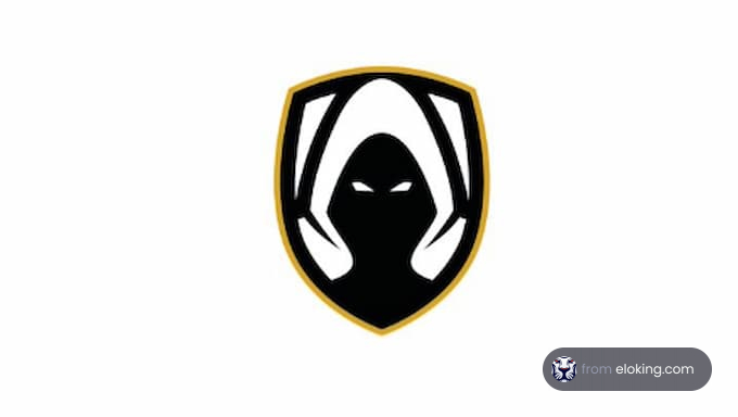 Eloking logo featuring a mysterious hooded figure inside a shield.