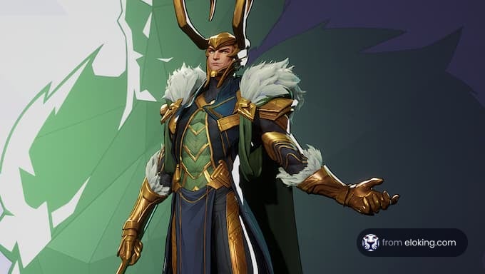 An epic fantasy character in ornate armor with a majestic presence.